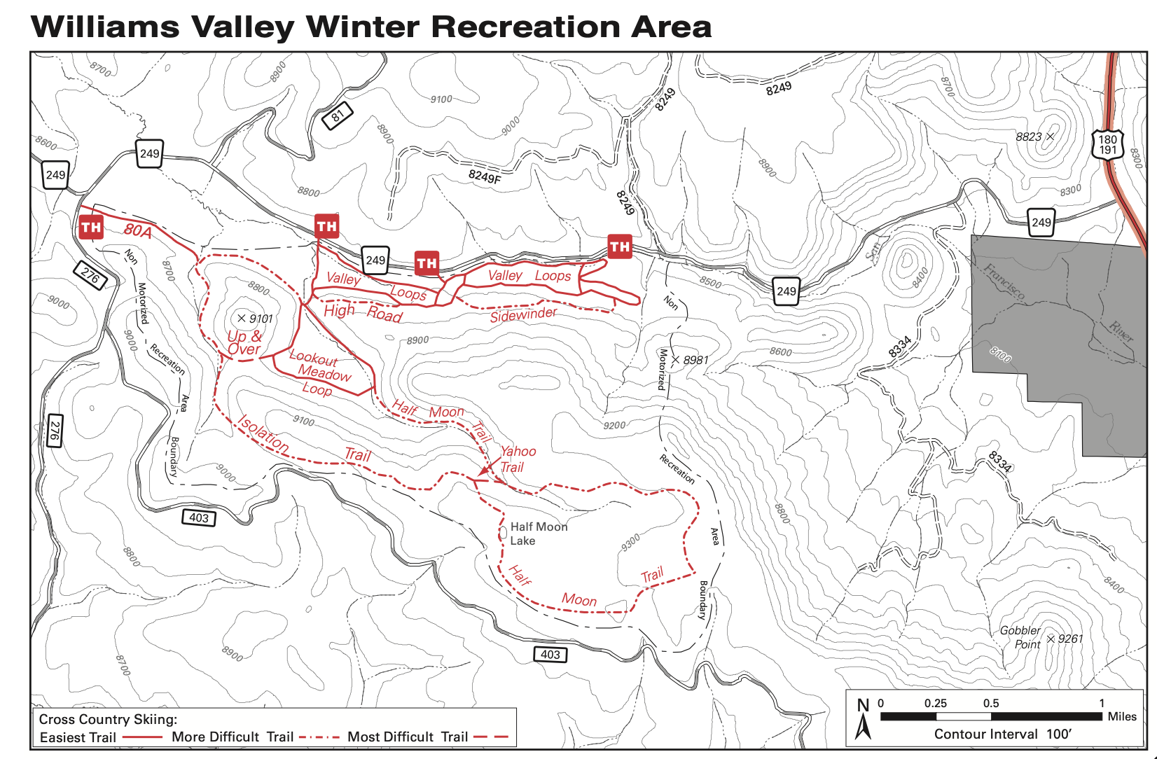 Williams Valley Winter Map